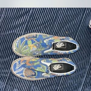 Vans Disney Blue Floral Slip-Ons